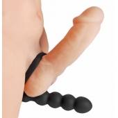 Насадка для двойного проникновения Double Fun Cock Ring with Double Penetration Vibe - XR Brands - в Томске купить с доставкой