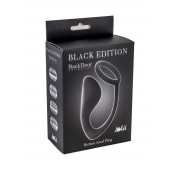 Чёрное эрекционное кольцо с анальной пробкой Button Anal Plug - Lola Games - в Томске купить с доставкой