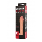 Телесная насадка-удлинитель Extension sleeve с подхватом - 17 см. - Sitabella - в Томске купить с доставкой