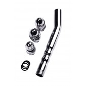 Металлический анальный душ с тремя насадками - ToyFa - купить с доставкой в Томске