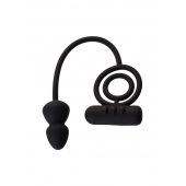 Чёрное эрекционное кольцо с вибропулькой и анальным хвостом - Erotist Adult Toys - в Томске купить с доставкой