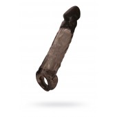 Чёрная насадка на пенис Tс подхватом - 19,5 см. - ToyFa - в Томске купить с доставкой