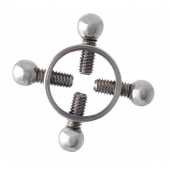 Серебристые зажимы для сосков на винтах - ToyFa - купить с доставкой в Томске