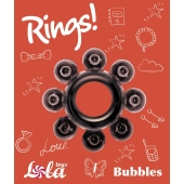 Чёрное эрекционное кольцо Rings Bubbles - Lola Games - в Томске купить с доставкой