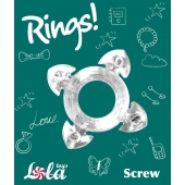Прозрачное эрекционное кольцо Rings Screw - Lola Games - в Томске купить с доставкой