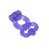 Фиолетовое эрекционное кольцо Rings Treadle с подхватом - Lola Games - в Томске купить с доставкой