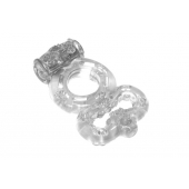 Прозрачное эрекционное кольцо Rings Treadle с подхватом - Lola Games - в Томске купить с доставкой