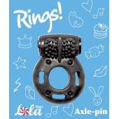 Черное эрекционное кольцо с вибрацией Rings Axle-pin - Lola Games - в Томске купить с доставкой