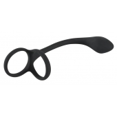 Эрекционное кольцо с утяжкой на мошонку и анальным плаг Black Velvets - Orion - в Томске купить с доставкой Эрекционное кольцо с утяжкой на мошонку и анальным плаг Black Velvets - Orion - в Томске купить с доставкой