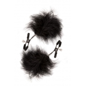 Зажимы для сосков с пухом FEATHERED NIPPLE CLAMPS - Blush Novelties - купить с доставкой в Томске