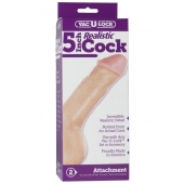 Насадка-реалистик для трусиков Vac-U-Lock 5  Realistic - 12,7 см. - Doc Johnson - купить с доставкой в Томске