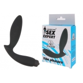 Чёрный вибростимулятор простаты Sex Expert Vibe Pleasure - Sex Expert - в Томске купить с доставкой