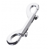 Серебристый двухсторонний карабин TOYFA Metal - ToyFa - купить с доставкой в Томске