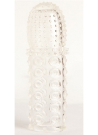 Прозрачная закрытая гелевая насадка - 13,5 см. - Toyfa Basic - в Томске купить с доставкой Прозрачная закрытая гелевая насадка - 13,5 см. - Toyfa Basic - в Томске купить с доставкой