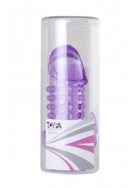 Закрытая фиолетовая насадка с 2 отростками - 13 см. - Toyfa Basic - в Томске купить с доставкой Закрытая фиолетовая насадка с 2 отростками - 13 см. - Toyfa Basic - в Томске купить с доставкой