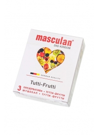 Жёлтые презервативы Masculan Ultra Tutti-Frutti с фруктовым ароматом - 3 шт. - Masculan - купить с доставкой в Томске