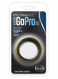 Черно-желтое силиконовое эрекционное кольцо Silicone Go Pro Cock Ring - Blush Novelties - в Томске купить с доставкой