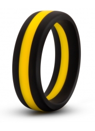 Черно-желтое силиконовое эрекционное кольцо Silicone Go Pro Cock Ring - Blush Novelties - в Томске купить с доставкой