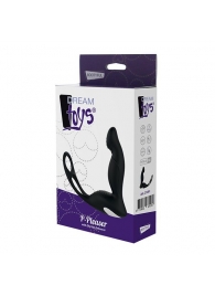 Черный вибромассажер простаты P-PLEASER W ERECTION ENHANCE - Dream Toys - в Томске купить с доставкой