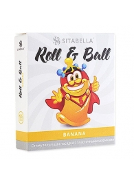 Стимулирующий презерватив-насадка Roll   Ball Banana - Sitabella - купить с доставкой в Томске