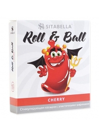 Стимулирующий презерватив-насадка Roll   Ball Cherry - Sitabella - купить с доставкой в Томске