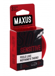 Ультратонкие презервативы в железном кейсе MAXUS Sensitive - 3 шт. - Maxus - купить с доставкой в Томске