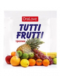 Пробник гель-смазки Tutti-frutti со вкусом тропических фруктов - 4 гр. - Биоритм - купить с доставкой в Томске