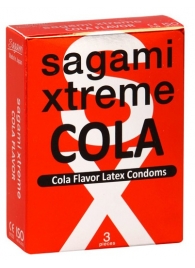 Ароматизированные презервативы Sagami Xtreme COLA - 3 шт. - Sagami - купить с доставкой в Томске