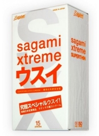 Ультратонкие презервативы Sagami Xtreme SUPERTHIN - 15 шт. - Sagami - купить с доставкой в Томске