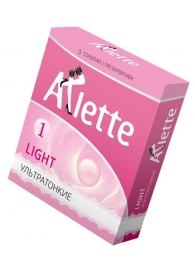 Ультратонкие презервативы Arlette Light - 3 шт. - Arlette - купить с доставкой в Томске