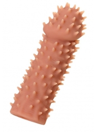 Телесная реалистичная насадка KOKOS Extreme Sleeve 07 с дополнительной стимуляцией - 12,7 см. - KOKOS - в Томске купить с доставкой