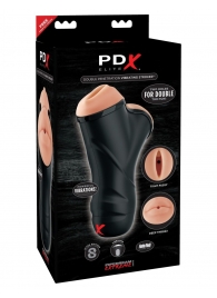 Мастурбатор в колбе с двумя тоннелями Double Penetration Vibrating Stroker - Pipedream - в Томске купить с доставкой