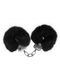 Черные меховые наручники Love с ключиками - Baile - купить с доставкой в Томске