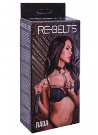 Черный поводок и чокер с кольцом Rada - Rebelts - купить с доставкой в Томске