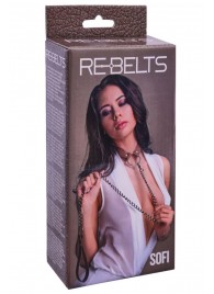 Коричневый поводок и чокер с кольцом Sofi - Rebelts - купить с доставкой в Томске