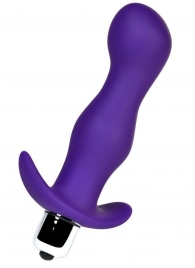 Фиолетовая изогнутая анальная вибропробка - 12,9 см. - A-toys в Томске Фиолетовая изогнутая анальная вибропробка - 12,9 см. - A-toys