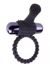 Черное эрекционное виброкольцо Vibrating Silicone Super Ring - Pipedream - в Томске купить с доставкой