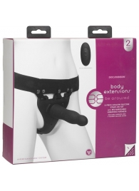 Черный полый вибрострапон Body Extensions BE Aroused - 17,78 см. - Doc Johnson - купить с доставкой в Томске
