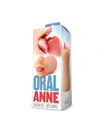 Телесный мастурбатор-ротик с язычком Oral Anne - Blush Novelties - в Томске купить с доставкой