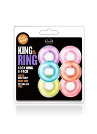 Набор из 6 эрекционных колец King of the Ring - Blush Novelties - в Томске купить с доставкой