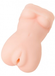 Телесный мастурбатор в виде женской фигурки - Toyfa Basic - в Томске купить с доставкой
