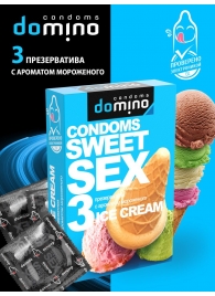 Презервативы для орального секса DOMINO Sweet Sex с ароматом мороженого - 3 шт. - Domino - купить с доставкой в Томске