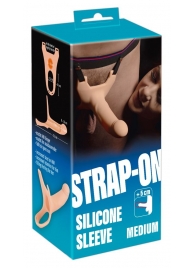 Силиконовый полый страпон на ремнях Silicone Strap-on - 16 см. - Orion - купить с доставкой в Томске