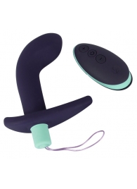 Темно-фиолетовый вибростимулятор простаты с пультом ДУ Remote Controlled Prostate Plug - Orion - в Томске купить с доставкой