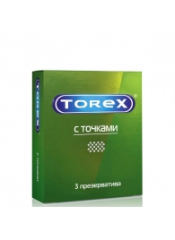 Текстурированные презервативы Torex  С точками  - 3 шт. - Torex - купить с доставкой в Томске