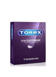 Презервативы Torex  Ультратонкие  - 3 шт. - Torex - купить с доставкой в Томске