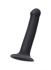 Черный фаллос на присоске Silicone Bendable Dildo M - 18 см. - Strap-on-me - купить с доставкой в Томске