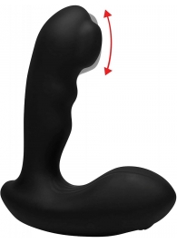 Черный стимулятор простаты Alpha-Pro 7X P-Milker Silicone Prostate Stimulator with Milking Bead - XR Brands - в Томске купить с доставкой