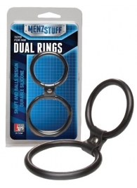 Чёрное двойное эрекционное кольцо Dual Rings Black - Dream Toys - в Томске купить с доставкой