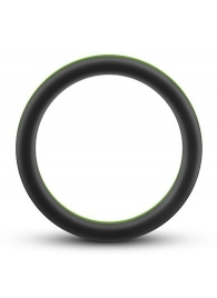 Черно-зеленое эрекционное кольцо Silicone Go Pro Cock Ring - Blush Novelties - в Томске купить с доставкой